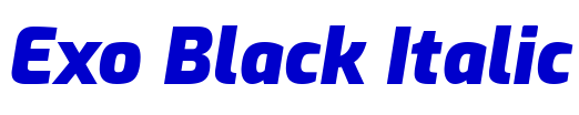 Exo Black Italic フォント